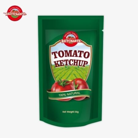 ISO-Chứng nhận nhà máy Sachet Ketchup, 56g, cung cấp một tinh khiết, tự nhiên vị ngọt và chua