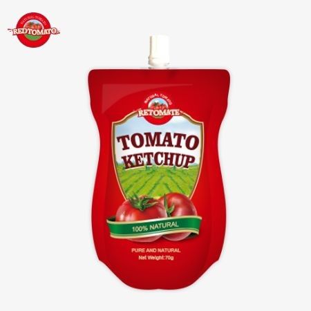 70g Ketchup Sachet với hương vị tự nhiên tinh khiết thuận tiện và tiêu chuẩn quốc tế có sẵn với giá nhà máy