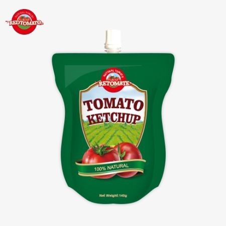 Chúng tôi sản xuất các túi ketchup 140g phù hợp với các tiêu chuẩn quốc tế có sẵn với giá nhà máy