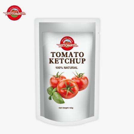 Chúng tôi sản xuất 140g túi ketchup đáp ứng các tiêu chuẩn quốc tế và có sẵn với giá nhà máy