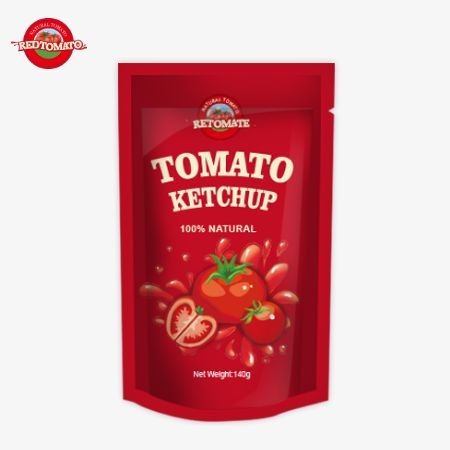Chúng tôi sản xuất 140g túi ketchup đáp ứng các tiêu chuẩn quốc tế và có sẵn với giá nhà máy