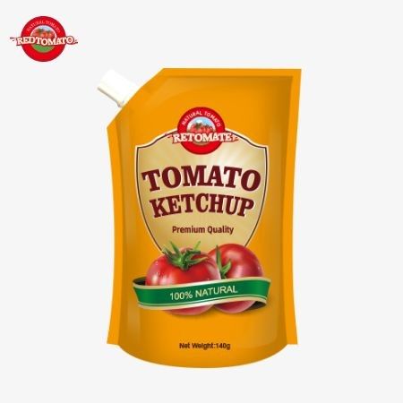 Chúng tôi sản xuất túi ketchup 140g phù hợp với tiêu chuẩn quốc tế và được cung cấp với giá nhà máy.