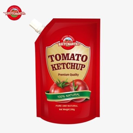 OEM 200g sachet ketchup với hương vị tự nhiên tinh khiết hoàn hảo cho giá nhà máy ở Trung Quốc