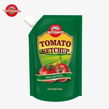 Chúng tôi sản xuất 200g Ketchup sachets đáp ứng các tiêu chuẩn quốc tế và có sẵn ở giá nhà máy