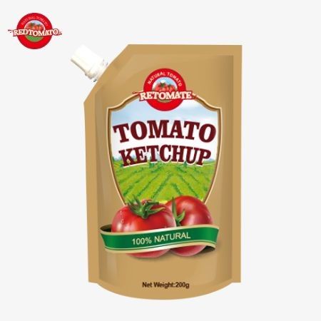 Chúng tôi sản xuất 200g Ketchup sachets đáp ứng các tiêu chuẩn quốc tế và có sẵn ở giá nhà máy
