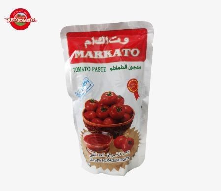 Các túi bột cà chua chất lượng cao có sẵn Thiết kế đứng cao, nồng độ gấp đôi và trọng lượng 70g