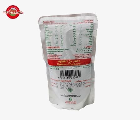 Các túi bột cà chua chất lượng cao có sẵn Thiết kế đứng cao, nồng độ gấp đôi và trọng lượng 70g