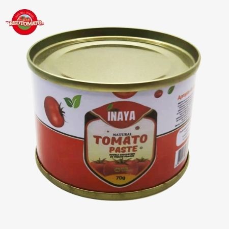 INAYA 70g Bột cà chua đóng hộp Khóa mở cứng Brix28-30% Cung cấp thương hiệu Và thiết kế bao bì