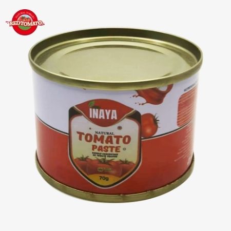 INAYA 70g Bột cà chua đóng hộp Khóa mở cứng Brix28-30% Cung cấp thương hiệu Và thiết kế bao bì
