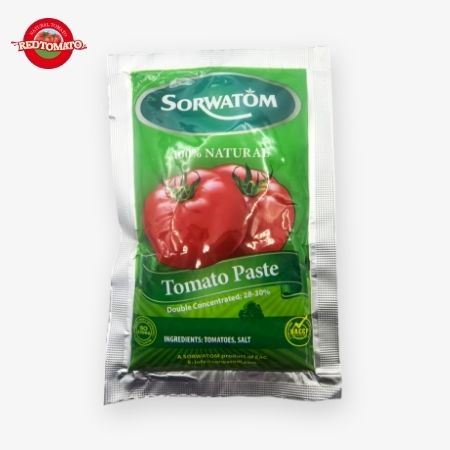 70g Flat Sachet Tomato Paste tập trung đến A Brix 28-30% Có sẵn dưới thương hiệu Retomate hoặc có thể tùy chỉnh với OEM của riêng bạn