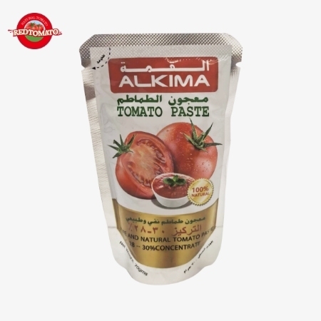 ALKIMA Gói 70g Sốt cà chua dạng đứng 28–30% Brix: Nhãn hiệu Retomate Hoặc OEM Tùy chỉnh