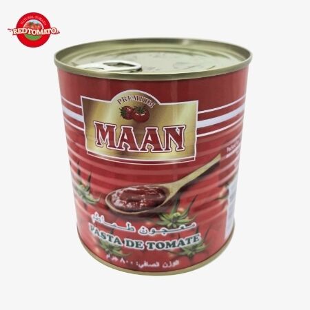 MAAN 800g Double Concentrate Canned Tomato Paste (Brix 22–24%) – Fully Customizable Branding Options