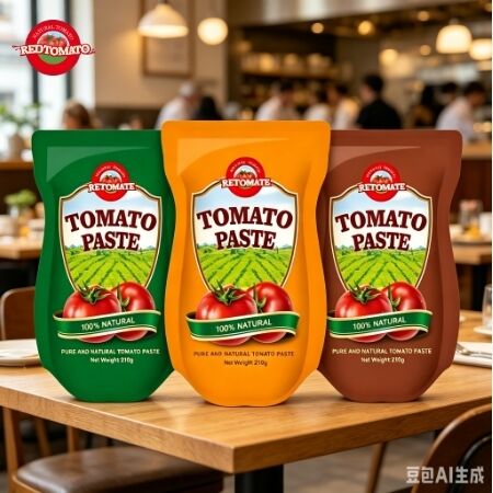 210g Stand-Up Sachet Tomato Paste ISO HACCP BRC FDA được chứng nhận với Xinjiang Source Premium Quality