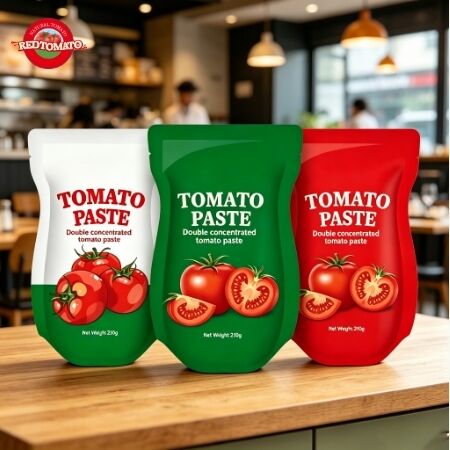 210g Stand-Up Sachet Tomato Paste ISO HACCP BRC FDA được chứng nhận để dễ dàng lưu trữ và tươi