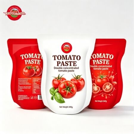 340g Nồng độ ba ngọt và chua Stand-Up Sachet Tomato Paste cho sử dụng trong nấu ăn