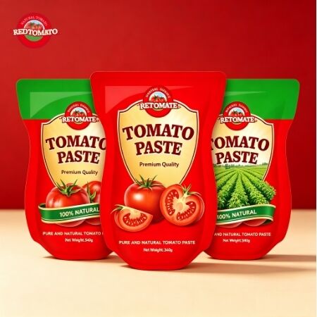 340g Stand-up Sachet Tomato Paste với nồng độ ba lần để tăng hương vị và tiện lợi