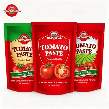 400g Bột cà chua gói đứng với độ tinh khiết 30% -100%, nồng độ gấp ba và chứng nhận ISO, HACCP, BRC, FDA