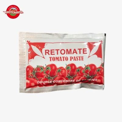 40g Pasta cà chua phẳng trong túi - OEM Double Concentrated Tomato Paste Nhà sản xuất Trung Quốc