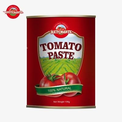 198 gram bột cà chua đóng hộp được sản xuất theo tiêu chuẩn sản xuất ISO HACCP BRC và FDA