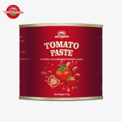 210g Bột cà chua đóng hộp phù hợp với tiêu chuẩn sản xuất được đặt ra ISO HACCP BRC Và FDA