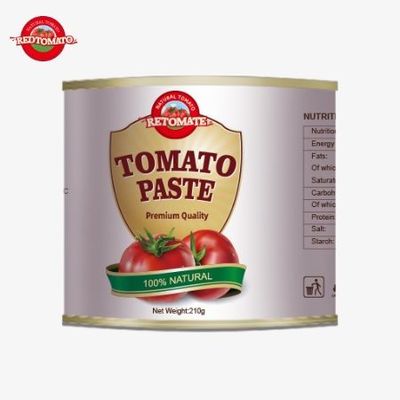 210g Bột cà chua đóng hộp tuân thủ tiêu chuẩn quốc tế ISO HACCP BRC và FDA