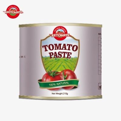 210g Bột cà chua phù hợp với các tiêu chuẩn chất lượng quốc tế bao gồm các quy tắc ISO HACCP BRC và FDA