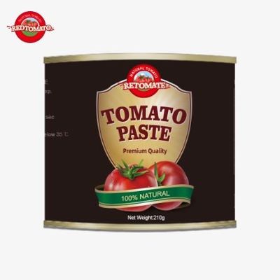 210g Bột cà chua đóng hộp chúng tôi cung cấp đáp ứng an toàn thực phẩm FDA được công nhận toàn cầu ISO HACCP và BRC