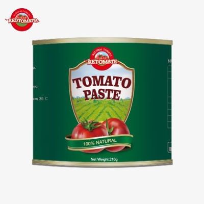 Trung Quốc Nhà máy OEM 210g Canend Tomato Paste Các tiêu chuẩn sản xuất được thiết lập bởi ISO HACCP và FDA