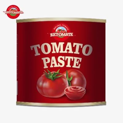 4500g bột cà chua đóng hộp đáp ứng tiêu chuẩn ISO HACCP và BRC, cũng như tiêu chuẩn sản xuất của FDA