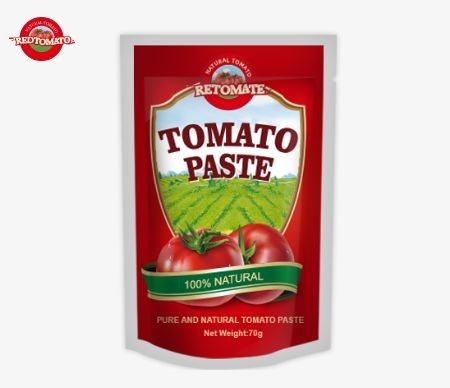 Các túi bột cà chua cao cấp 70g nồng độ gấp đôi trong cả thiết kế phẳng và đứng