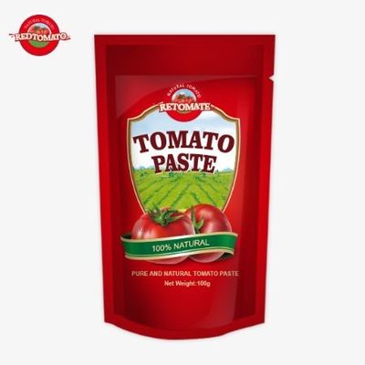 Chất lượng tốt Trung Quốc Nhà máy 100g Trong đứng lên Sachet cà chua paste