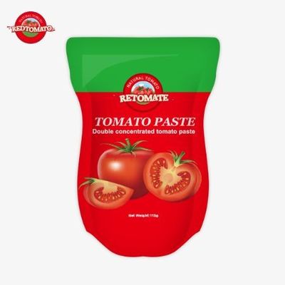 Nhà máy bột cà chua sản xuất 113g túi đứng theo tiêu chuẩn sản xuất ISO HACCP BRC và FDA