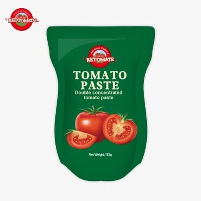 Nhà máy bột cà chua sản xuất 113g túi đứng theo tiêu chuẩn sản xuất ISO HACCP BRC và FDA