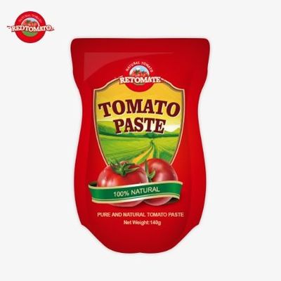 140g Stand-up sachet of Sweet and Sour Tomato Paste, có sẵn ở mức độ tinh khiết 22% đến 30%