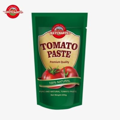 200g Double Concentrated Tomato Paste trong túi đứng với chứng nhận của FDA