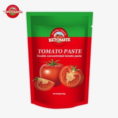 400g Stand-Up Sachet Tomato Paste tiện lợi ngon và 30%-100% tinh khiết