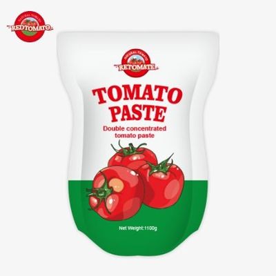 Các 1100g Stand-up túi của cà chua paste tuân thủ với ISO, HACCP và BRC tiêu chuẩn cho giá nhà máy