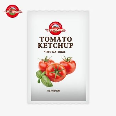 OEM 36g cà chua ketchup túi từ Trung Quốc Nhà máy làm bằng nguyên liệu tự nhiên tinh khiết được cung cấp ở giá nhà máy