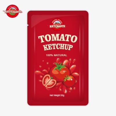 Phân phối toàn cầu của tùy chỉnh 50g túi ketchup cho chất lượng cao và được chứng nhận bởi ISO HACCP và FDA