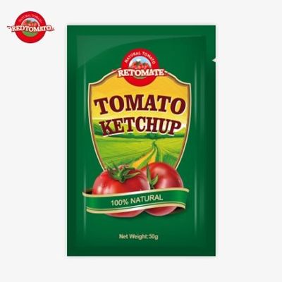 Các túi ketchup cao cấp 50g từ Trung Quốc, được chứng nhận bởi ISO, HACCP và FDA, có sẵn ở giá nhà máy