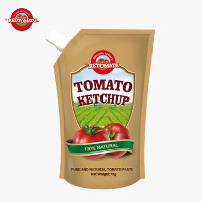Giá nhà máy 70g Sachet Ketchup thuận tiện hương vị tự nhiên tinh khiết Tiêu chuẩn quốc tế