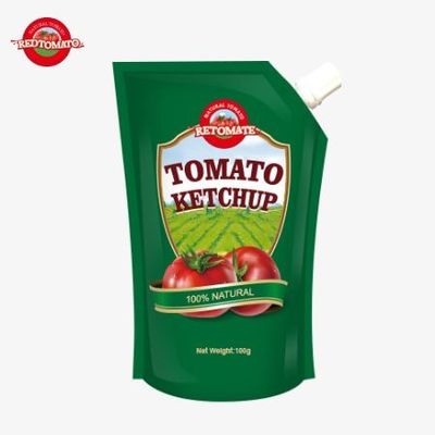 OEM 100g Natural Ketchup Sachet, Tiêu chuẩn HACCP FDA, Giá nhà máy Trung Quốc