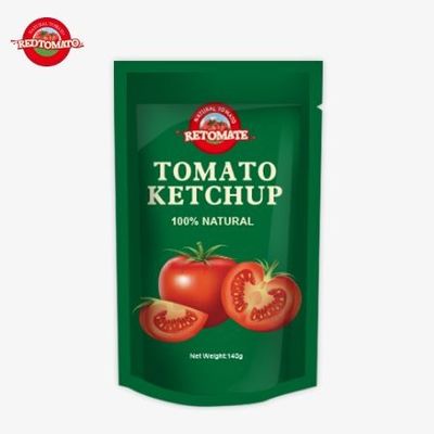 OEM 140g túi ketchup đáp ứng các tiêu chuẩn quốc tế và có sẵn ở giá nhà máy.