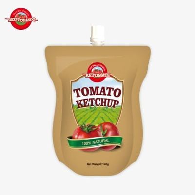 Chúng tôi cung cấp túi ketchup 140g tiện lợi đáp ứng các tiêu chuẩn quốc tế và có sẵn ở giá nhà máy