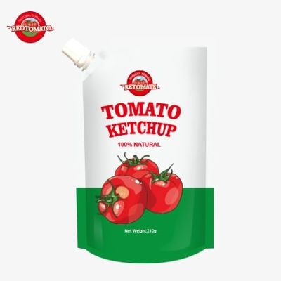 OEM sản xuất nhà máy của 210g túi ketchup với hương vị tự nhiên tinh khiết