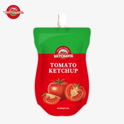Sản xuất túi ketchup 210g tại một nhà máy OEM có hương vị tinh khiết và tự nhiên