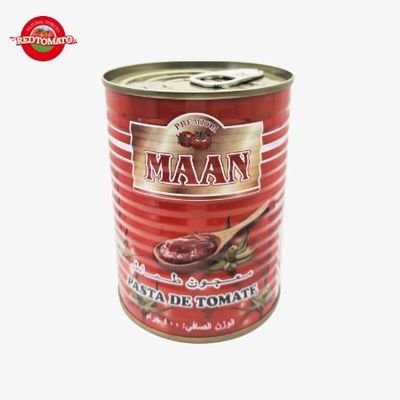 800g Sốt cà chua cô đặc gấp đôi Brix22-24% Nhãn hiệu tùy chỉnh có sẵn